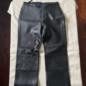 COPY - Lambskin leather pants black size 4